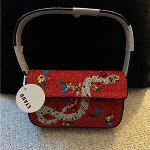 BRAND NEW Red Snake Staud Bag! Tommy Year of the Snake Bag! NWT!!